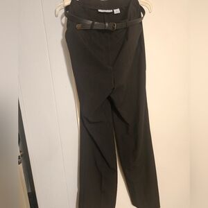 Sag Harbor Classic Black Women's Pants With Belt
